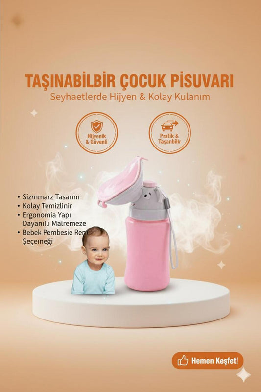 Taşınabilir Çocuk Pisuvarı – Seyahatler İçin Hijyenik, Sızdırmaz ve Pratik Kullanım