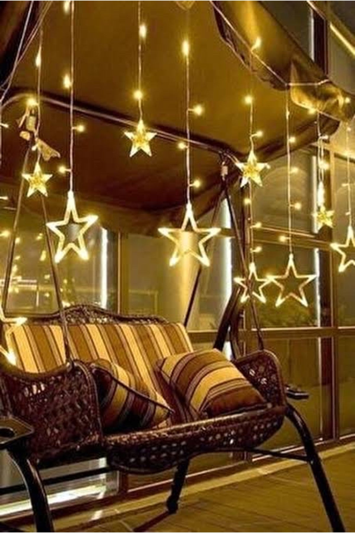 Dekoratif Perdelik yıldızlı Peri Led Gün Işığı Dekor Mekan Süsleme Ev Romantizm Işığı led ışık