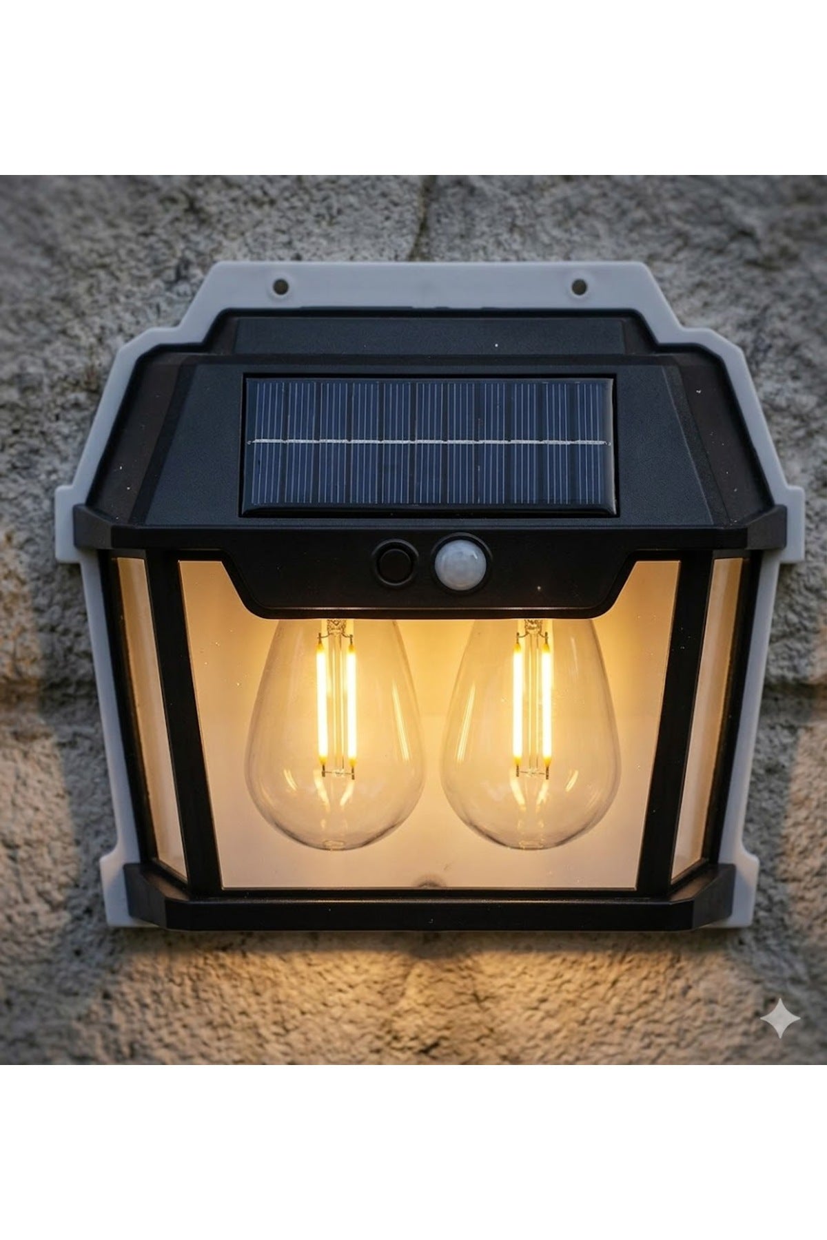Güneş Enerjili Solar Bahçe Lambası - Hareket Sensörlü Su Geçirmez Dekoratif Duvar Aydınlatma