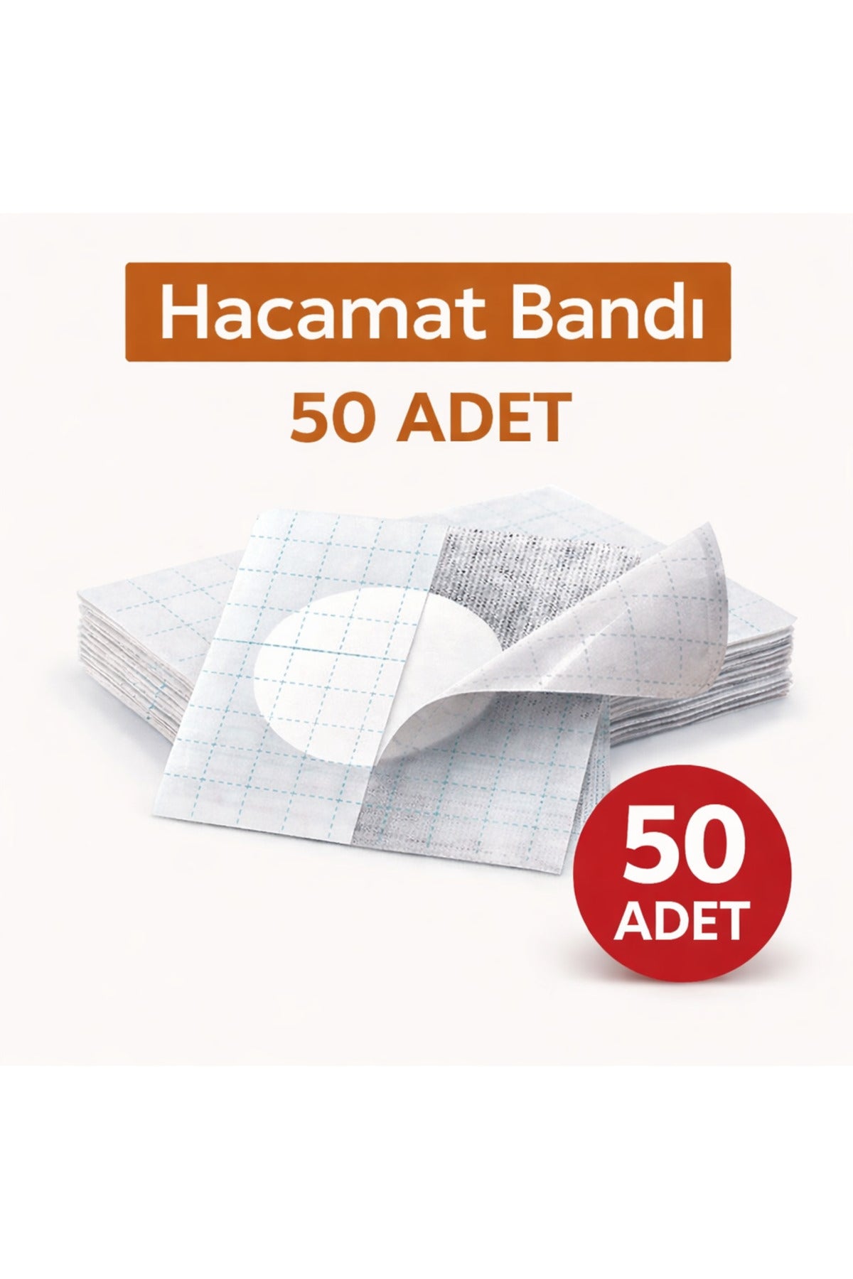 Hacamat Bandı 50 Adet – Tek Kullanımlık Yapışkan Bant