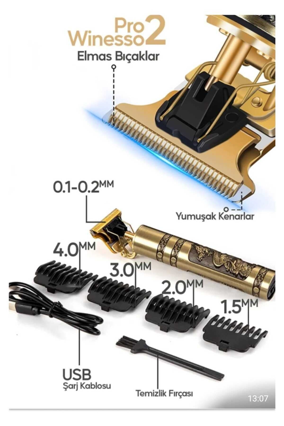 Tıraş Makinesi  USB Şarjlı Saç Sakal Vücut Kıl Tüy Alma Kadın Erkek Epilasyon Berber & Kişisel