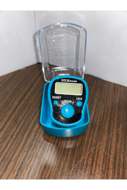 Dijital Parmak Zikirmatik LCD Ekranlı El Sayaç Reset Tuşlu Taşınabilir Mini Sayacı