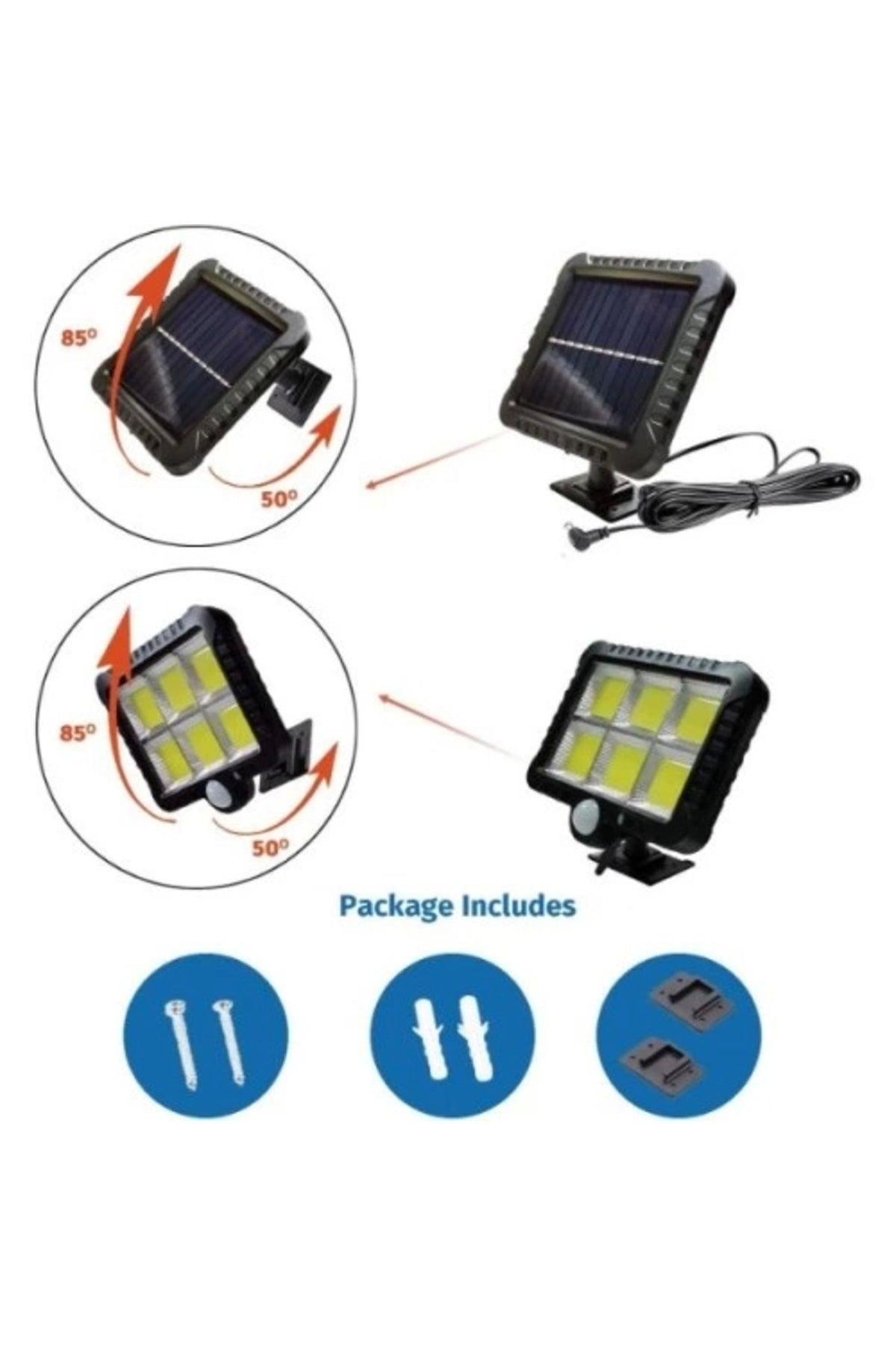 Hareket Sensörlü Solar Projektör