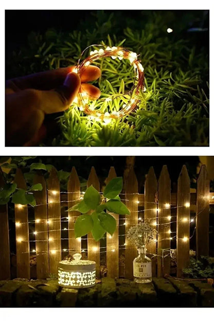 Güneş Enerjili 20 Metre Peri Led Işık 200 Led 8 Mod Dış Mekan Ağaç Balkon Solar Bahçe Aydınlatma