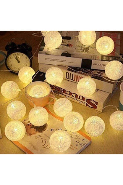 Kristal Top Led Işık 3 Metre 20 Ledli Pilli Şeffaf Kablolu Gün Işığı Dekoratif Aydınlatma