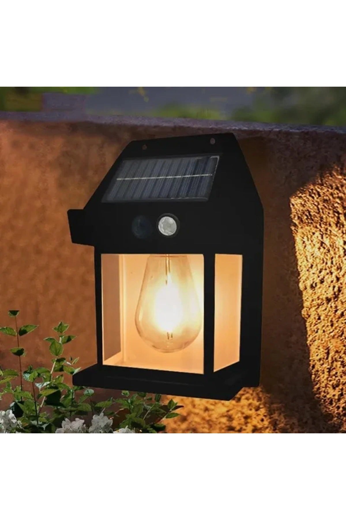 Sensörlü Kendiliğinden Yenilenebilir Güneş Enerjili Bahçe Duvar Aydınlatması IP65Su Geçirmez Lamba