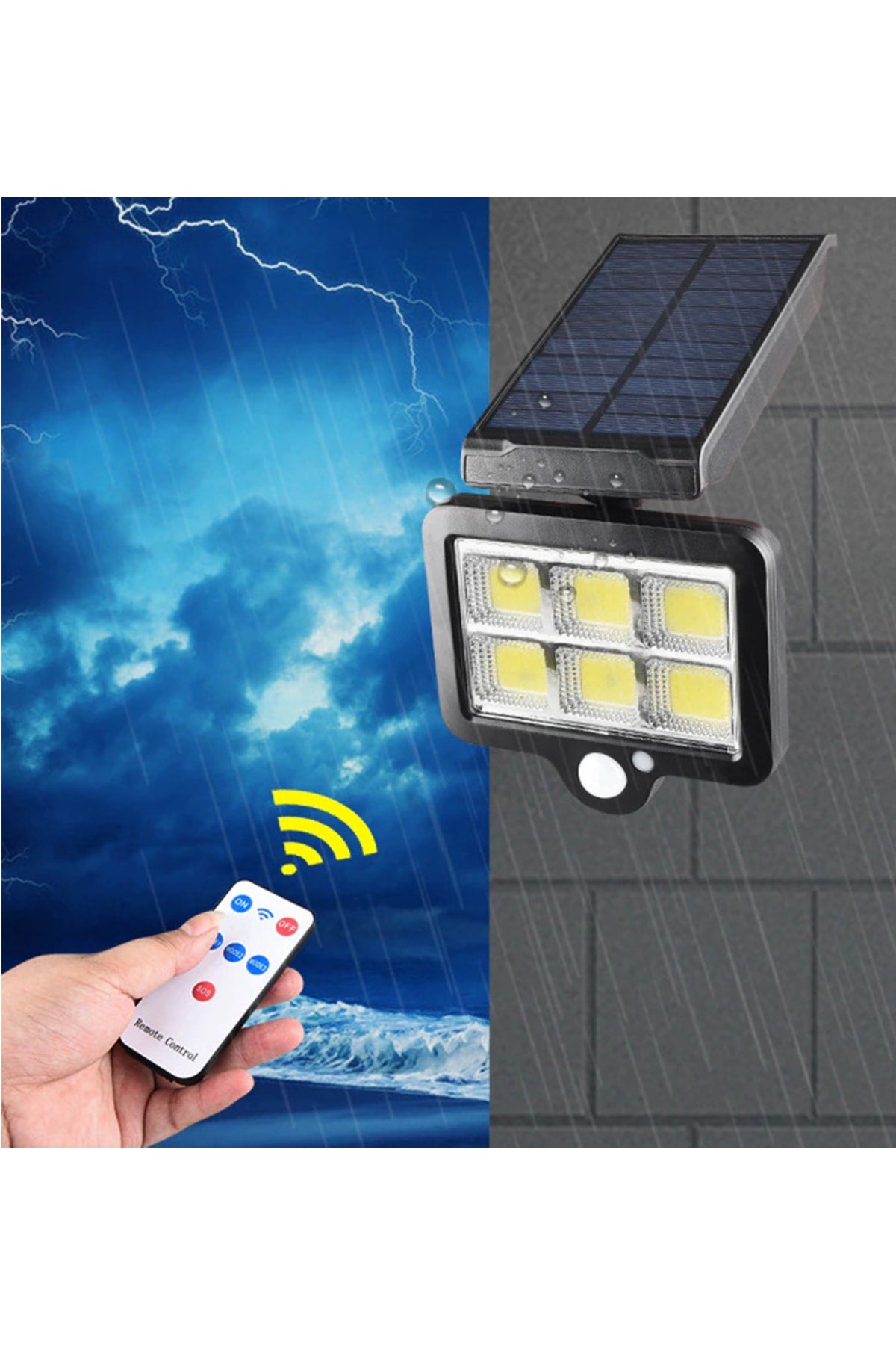 Solar Lamba 120 Led 6 Bölmeli Güneş Enerjili Bahçe Aydınlatma
