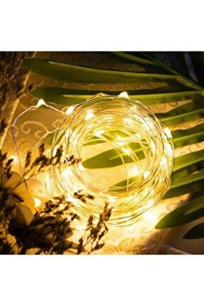 Peri Led Işık|ince Pil Yataklı Kendinden Pilli 3 Metre Gün Işığı Tel Şerit Led Dekoratif Aydınlatma