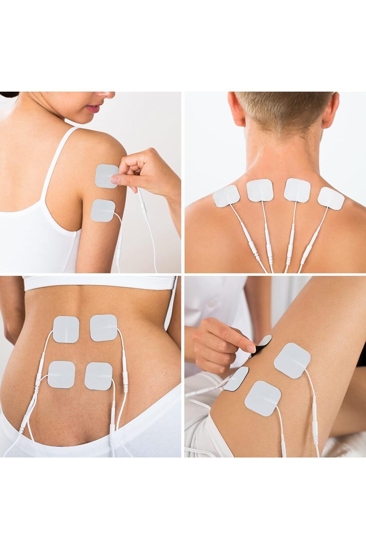 5 Paket, 20 Adet Tens Elektrod Pedi 5x5 Cm Extra Güçlendirilmiş Yapışkanlı Dayanıklı Köpük Yüzey