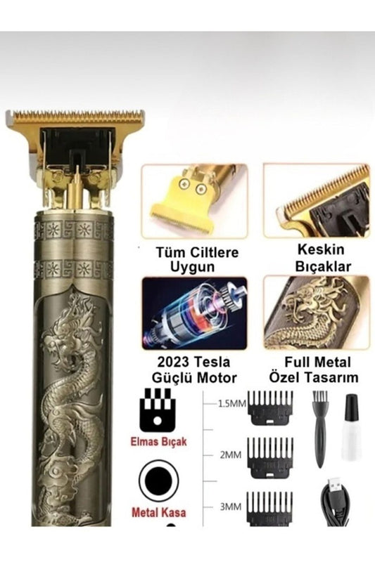 Profesyonel T-bıçak Saç Sakal Ense Ve Çizim Tıraş Makinesi