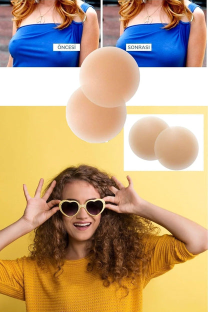 Silikon Göğüs Ucu Kapatıcı Kadın Ten Meme Ucu Kapatıcı Bant Kadın Iç Giyim Kapatıcı Göğüs Ucu Bandı 1 adet