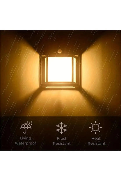 Sensörlü Kendiliğinden Yenilenebilir Güneş Enerjili Bahçe Duvar Aydınlatması IP65Su Geçirmez Lamba