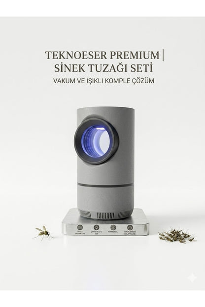 Vakumlu Fotokatalitik Sinek Öldürücü Cihaz - Sessiz LED Işıklı Sinek Tuzağı Dumansız Kimyasalsız