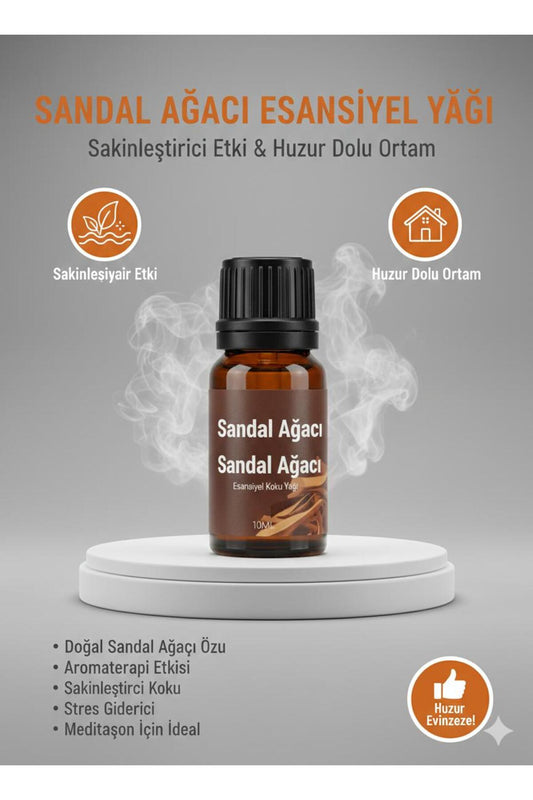 Sandal Ağacı Esansiyel Yağı 10 ML – Sakinleştirici Aromaterapi, Meditasyon & Ortam Kokusu