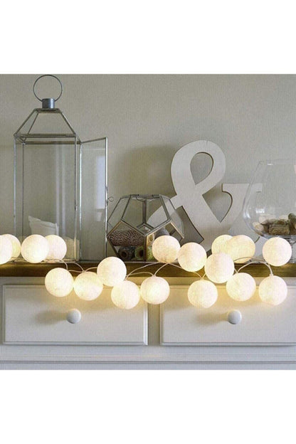 Kristal Top Led Işık 3 Metre 20 Ledli Pilli Şeffaf Kablolu Gün Işığı Dekoratif Aydınlatma