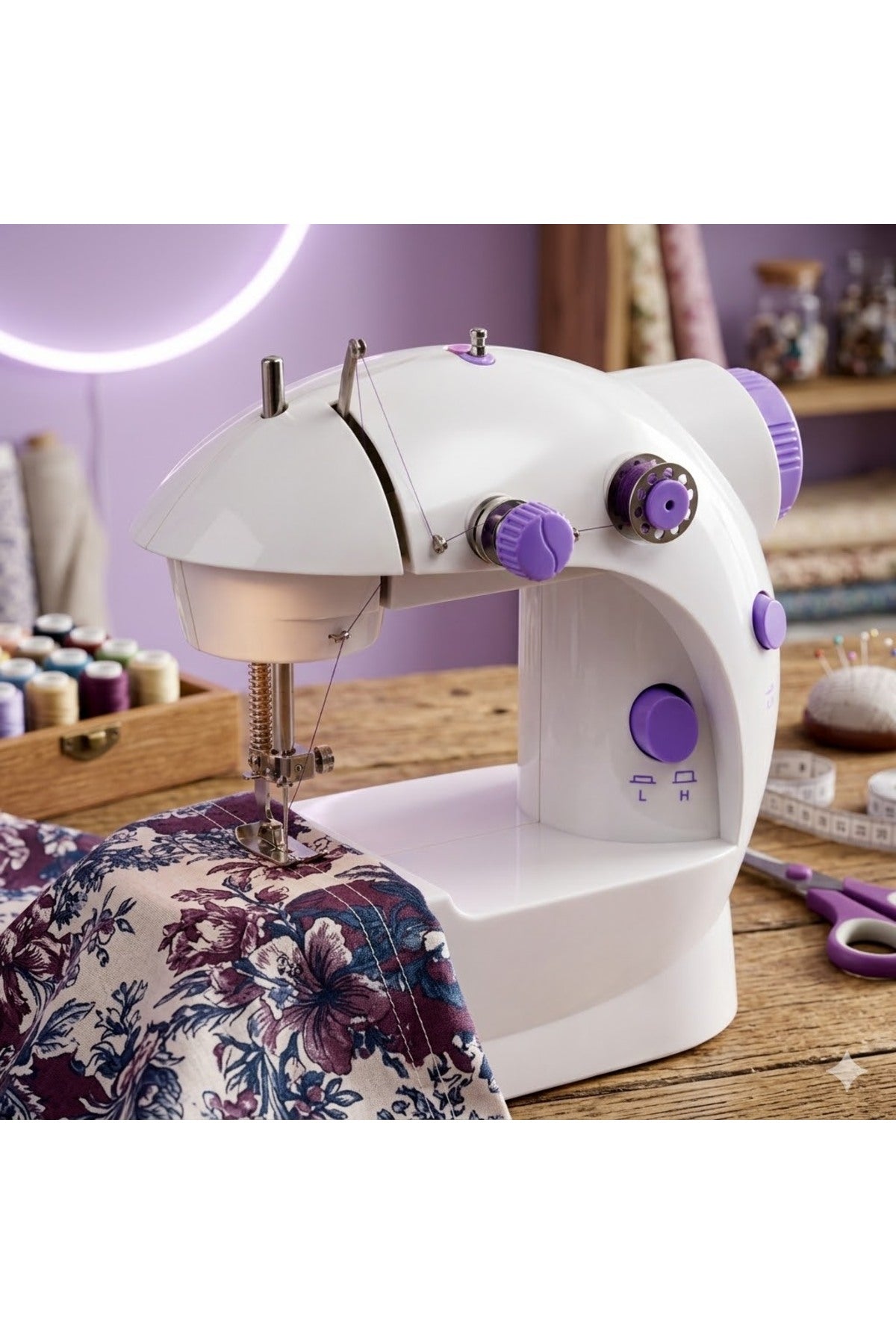 Mini Dikiş Makinesi Taşınabilir Pratik Elektrikli Dikiş Makinası Ev Tipi Kompakt Tasarım