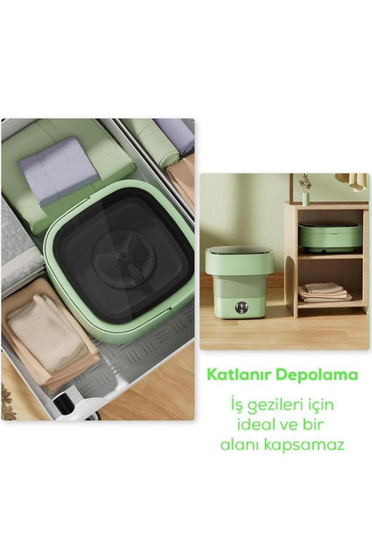 Katlanabilir Çamaşır Makinesi - Seyahat, Kamp Ve Küçük Yaşam Alanları Için Ideal