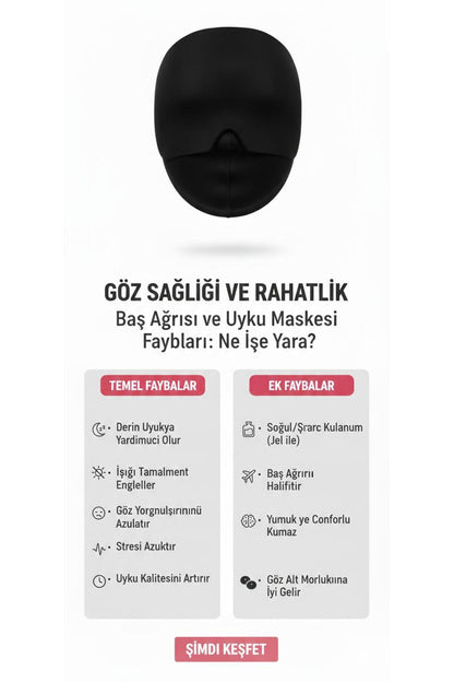 Terapi Başlığı - Jel Baş Maskesi - Soğuk Kompres ve Ağrı Rahatlatıcı Maske