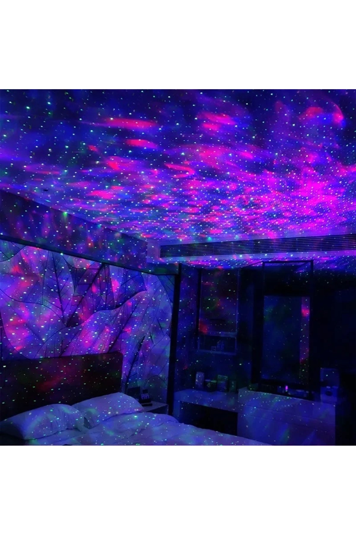 Smart Starry Projektör Light Bluetooth Müzik 7 farkli Ambians