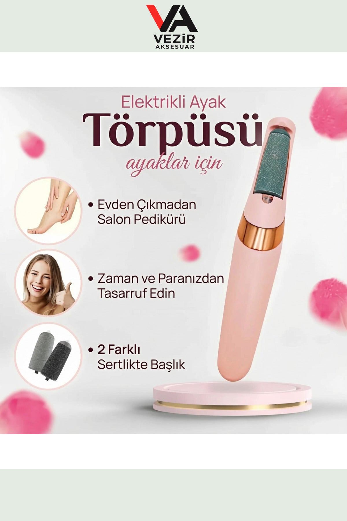 Elektrikli Pedikür ve Nasır Temizleyici Aleti – Evde Profesyonel Ayak Bakımı TRY990222