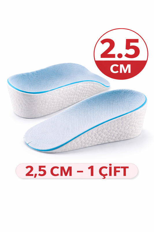 2,5 CM Boy Uzatan Tabanlık Çifti Ortopedik Gizli Topuk Yükseltici Ayakkabı İçi Destek