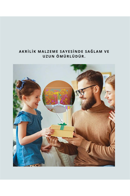 Çocuklar İçin Renkli LED Mesaj Tahtası – Neon Kalemli, Eğlenceli ve Yaratıcı Yazı Panosu