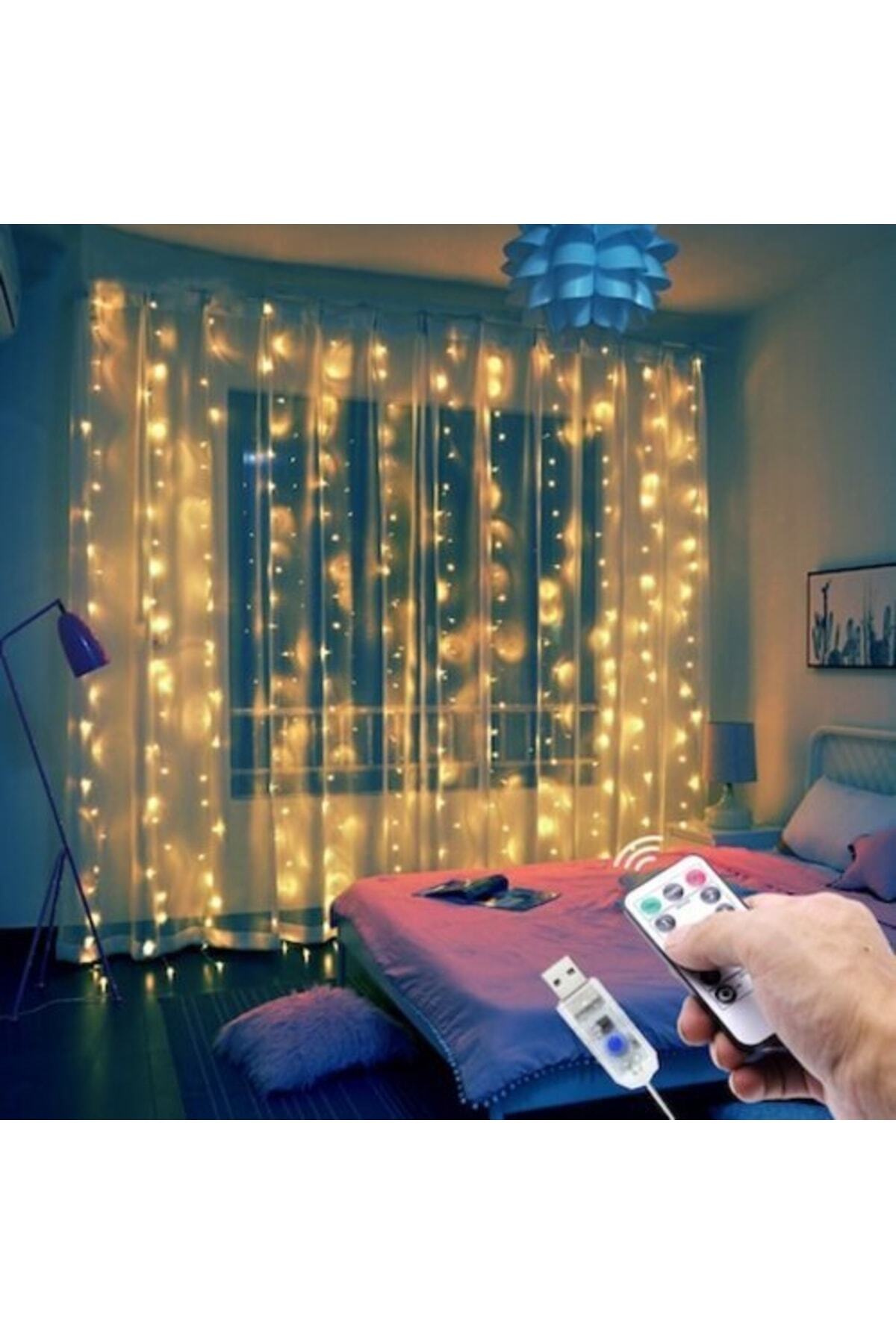 Led Işıklı Peri Perde Konsept 3x2 Metre Kına Düğün Dekor uzaktan Kumandalı