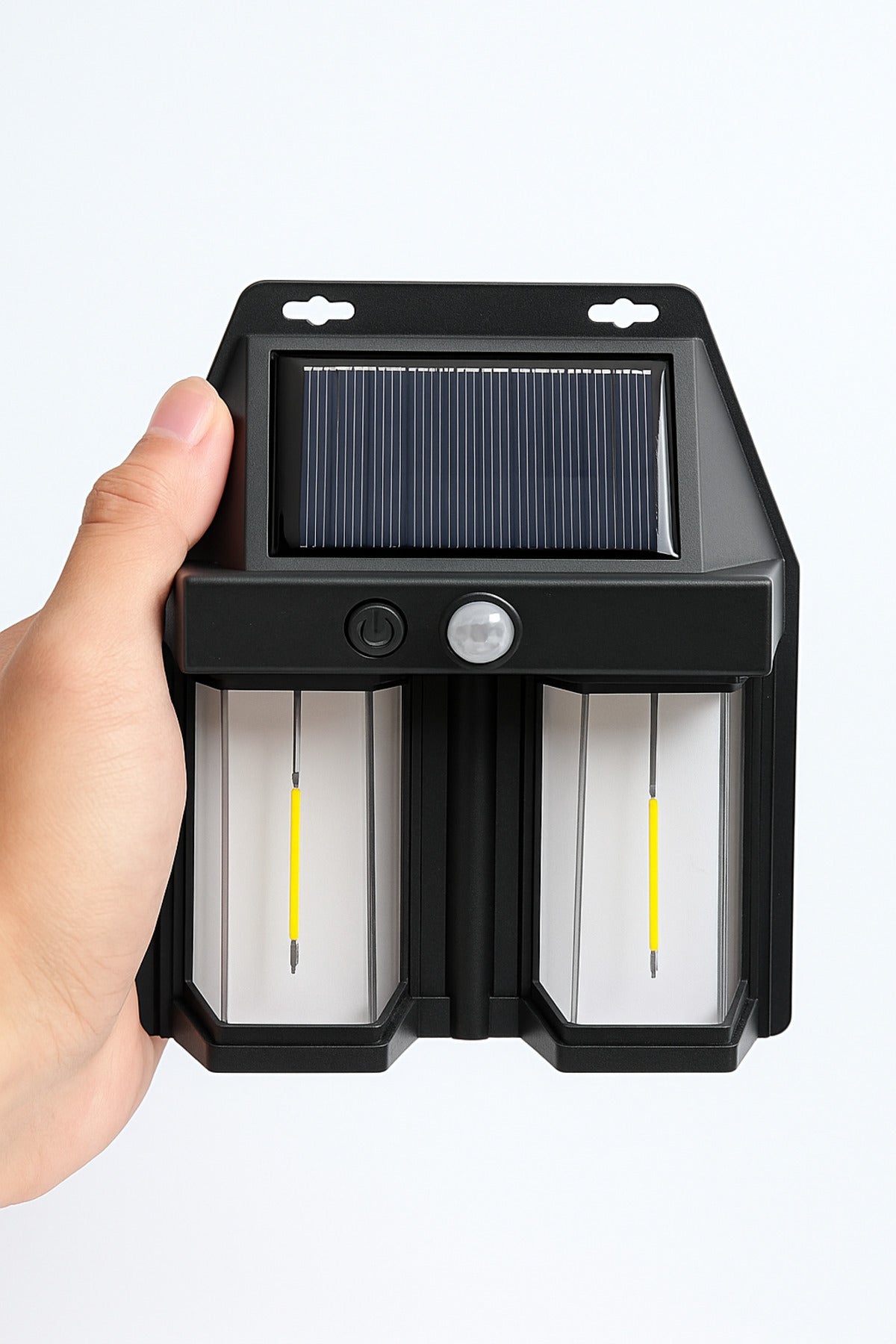 Güneş Enerjili Hareket Sensörlü Duvar Lambası | Çift COB LED Bahçe ve Garaj Işığı (Su Geçirmez)