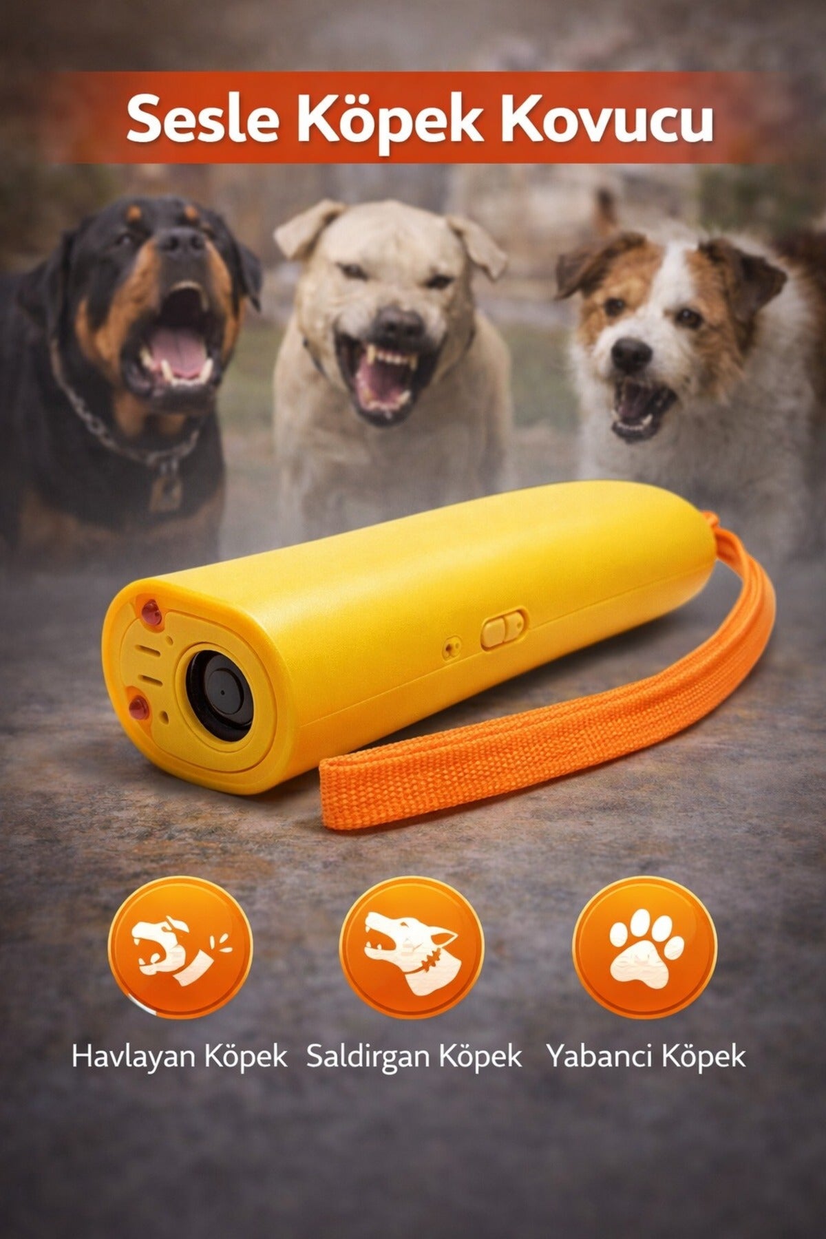 Pilli Ultrasonik Köpek Kovucu – Etkili, Güvenli, Taşınabilir Hayvan Kovucu