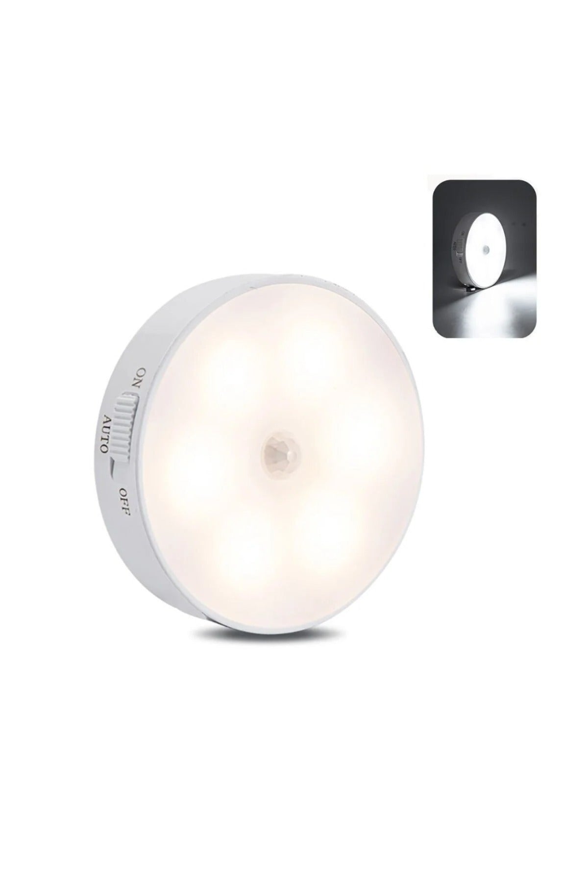 4’lü Hareket Sensörlü LED Gece Lambası – Kablosuz, Şarjlı, Otomatik Aydınlatma Seti