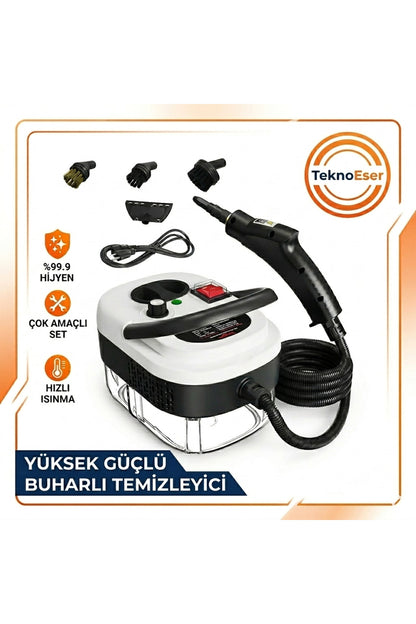 Yüksek Güçlü Buharlı Temizleyici - Çok Amaçlı Hijyenik Temizlik Makinesi - Taşınabilir Buharlı Mop