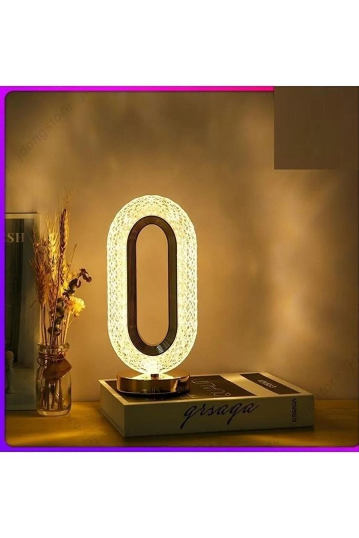 Kristal Elmas Masa Lambası Led Işıklı Şarjlı Dokunmatik Akrilik Gece Lambası LW20