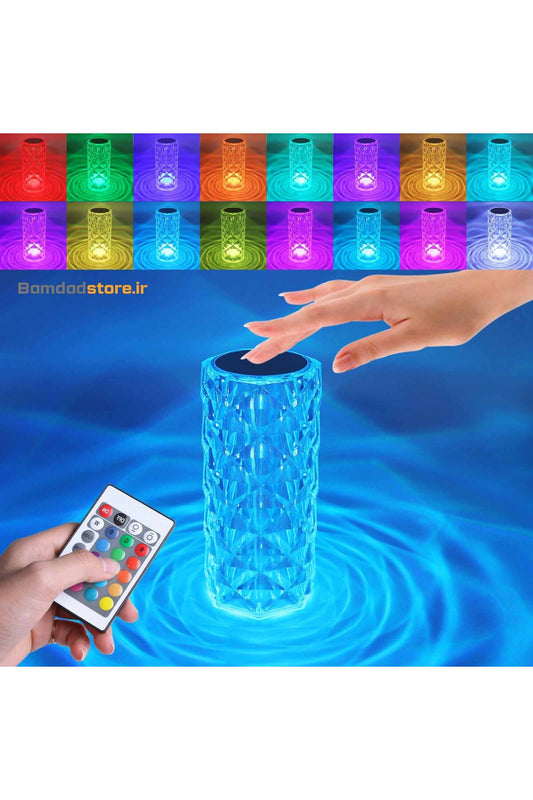 RGB Kristal Masa Lambası – Uzaktan Kumandalı ve Mobil Uygulama Kontrollü Dekoratif LED Gece Lambası