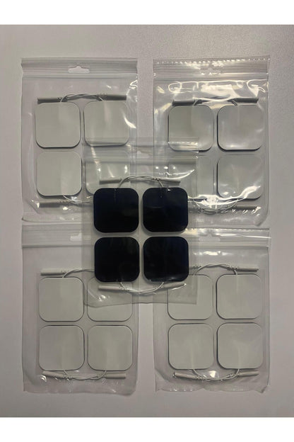 5 Paket, 20 Adet Tens Elektrod Pedi 5x5 Cm Extra Güçlendirilmiş Yapışkanlı Dayanıklı Köpük Yüzey