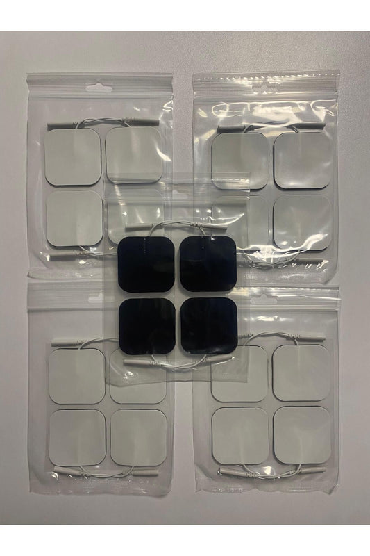 5 Paket, 20 Adet Tens Elektrod Pedi 5x5 Cm Extra Güçlendirilmiş Yapışkanlı Dayanıklı Köpük Yüzey