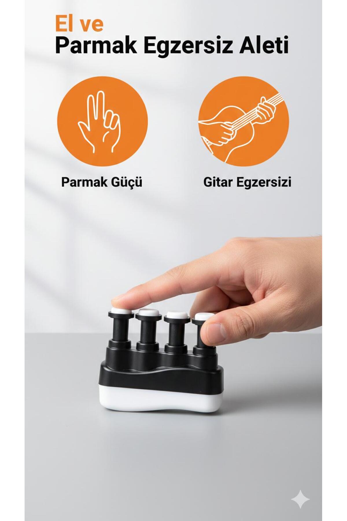 El ve Parmak Güçlendirme Egzersiz Aleti – Gitaristler ve Sporcular İçin Ergonomik Tasarım