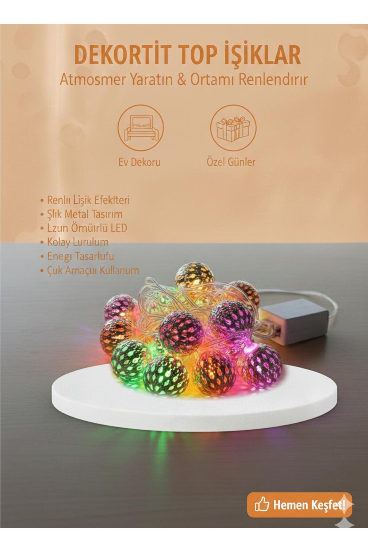 Dekoratif LED Top Işıklar – Şık Metal Tasarım, Ev ve Özel Gün Aydınlatması