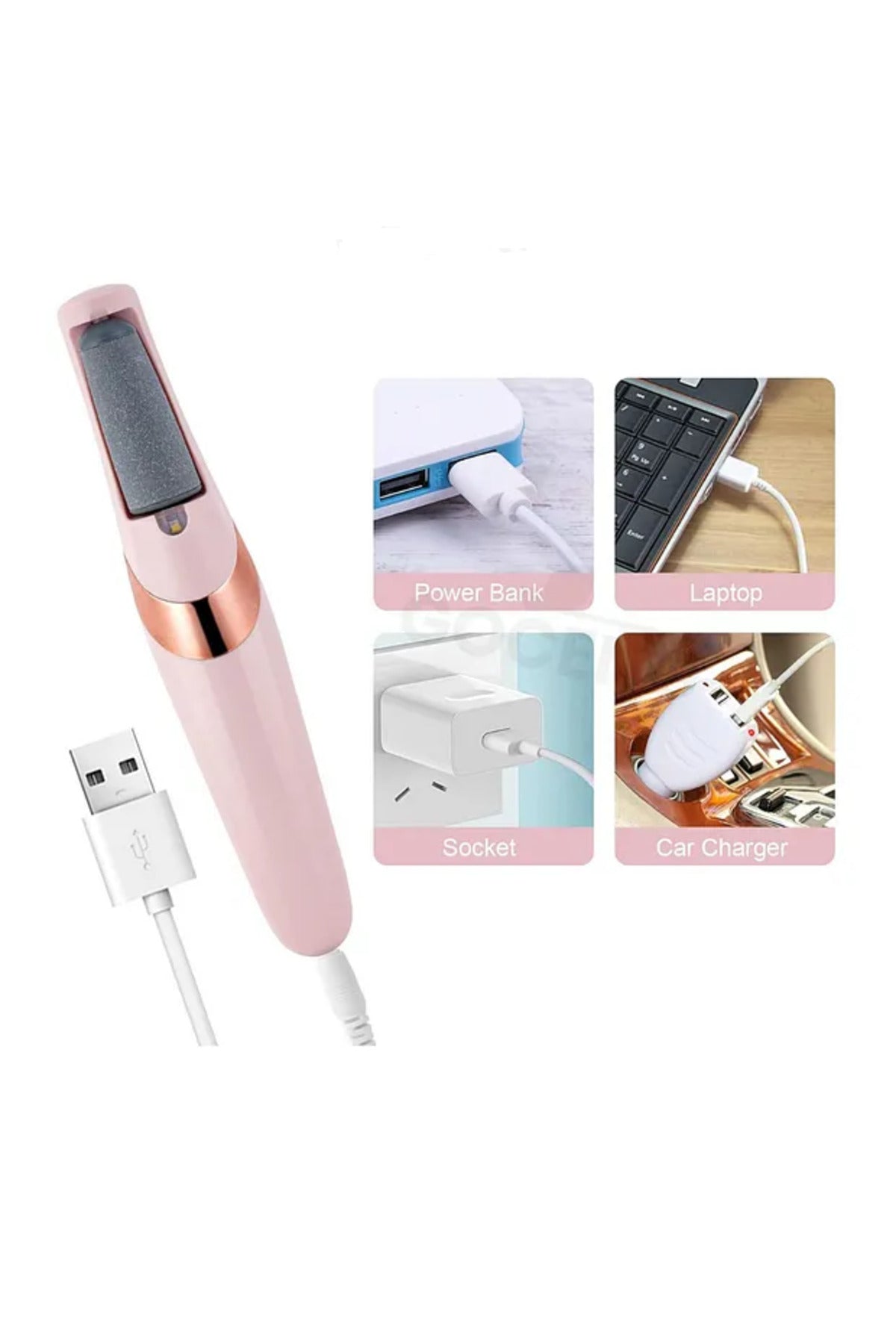 Elektrikli Ayak Değirmeni Ölü Cilt Çıkartma Ayak Topuk Törpüsü Usb Uyumlu Şarjlı