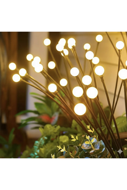 Güneş Enerjili Solar Ateş Böceği Bahçe Aydınlatma - 8 LED'li Rüzgarda Sallanan Dekoratif Lamba