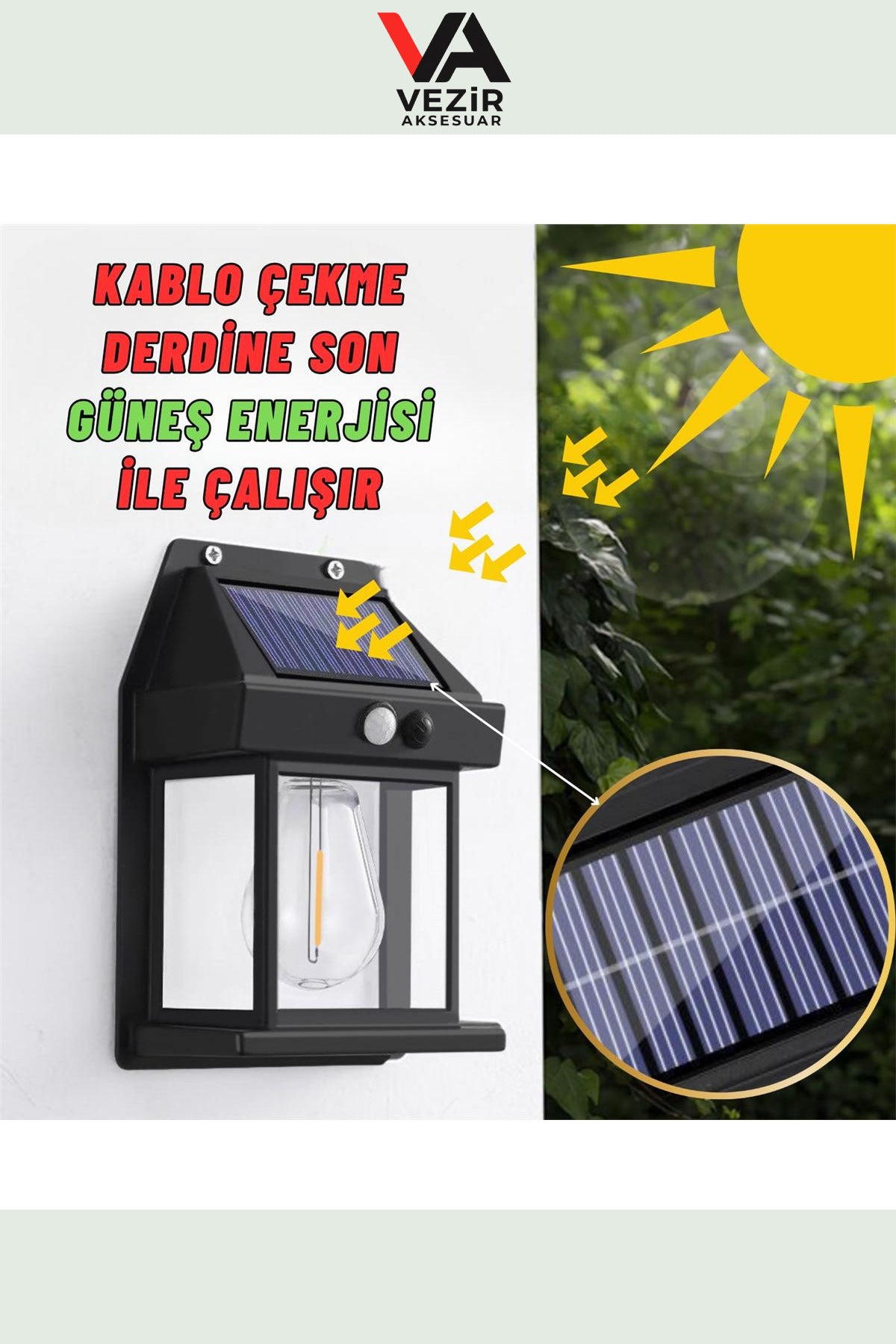 Güneş Enerjili LED Bahçe & Balkon Apliği – Şık, Dayanıklı ve Tasarruflu Aydınlatma TRY99144