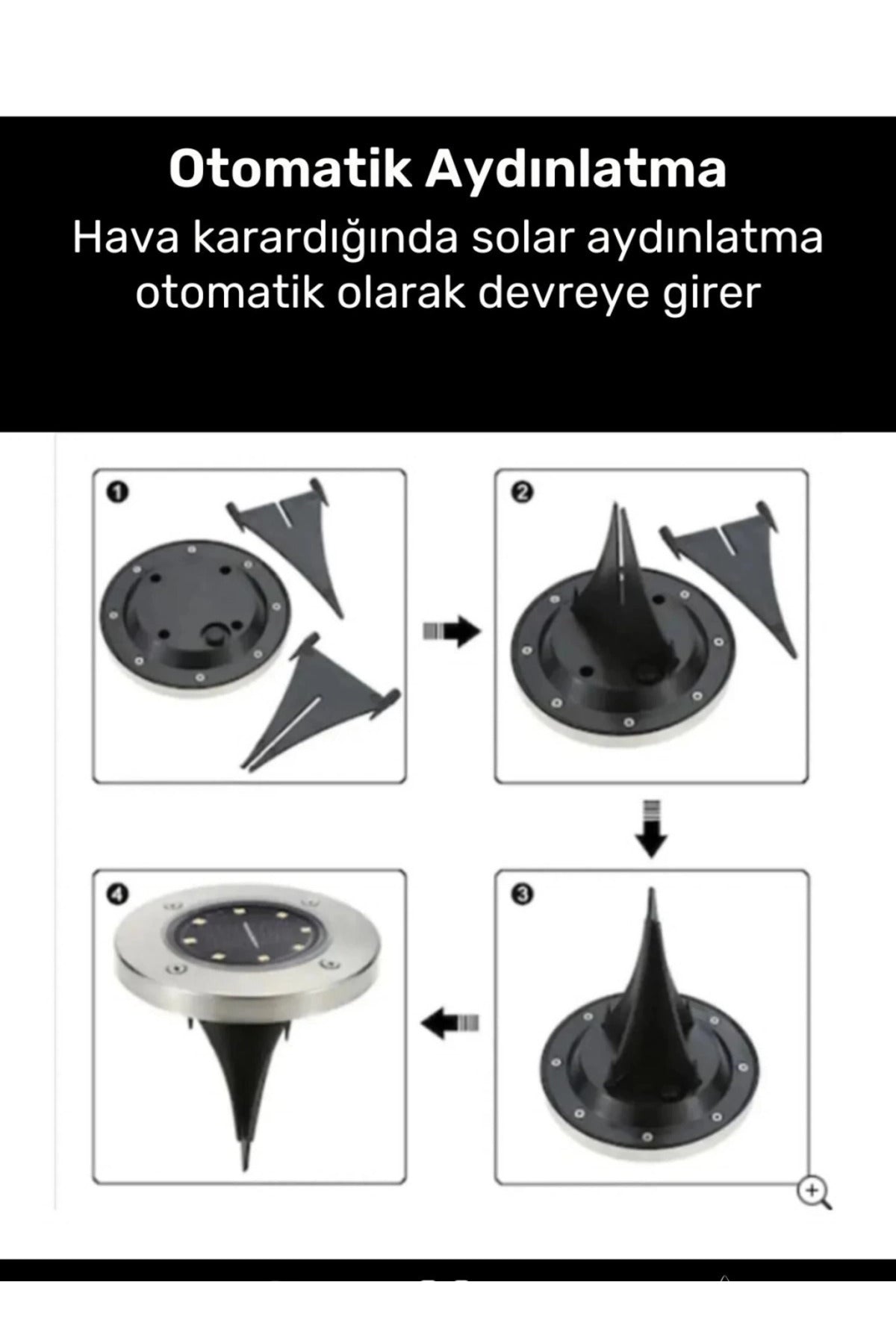 Yeni Su Geçirmez Dayanıklı 8 Ledli Solar Güneş Enerjili Işık Bahçe Dekor Aydınlatma Lambası - 4 Adet