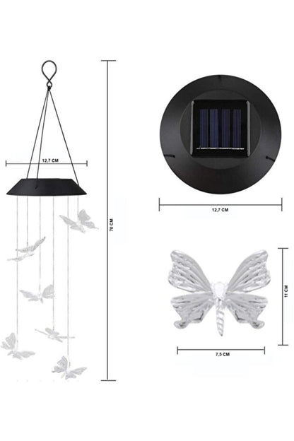 Solar Led Işıklı Kuşlu Bahçe Dekoru 6 Ledli,Renkli Işık