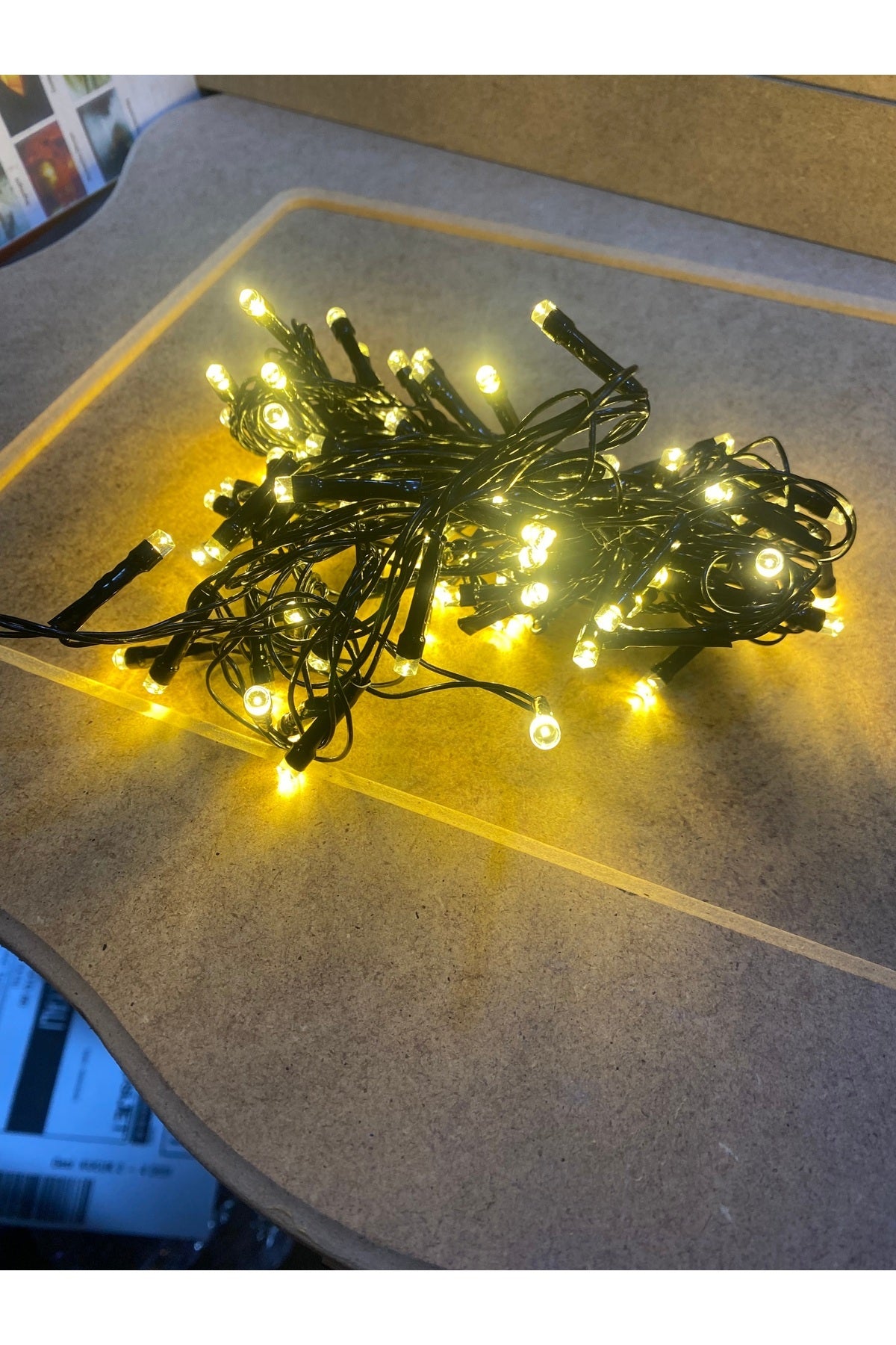 5 Metre LED Işık Siyah Kablo Gün Işığı Yılbaşı Oda Süsleme