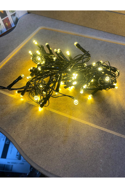 5 Metre LED Işık Siyah Kablo Gün Işığı Yılbaşı Oda Süsleme