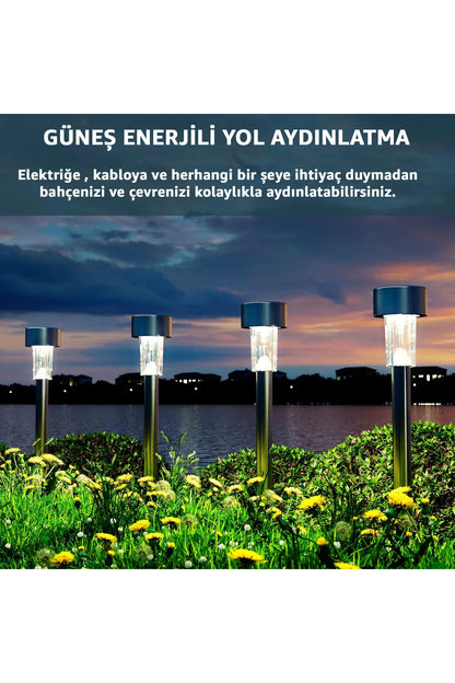 10’lu Güneş Enerjili Bahçe Lambası – Solar LED Otomatik Dış Mekan Aydınlatma