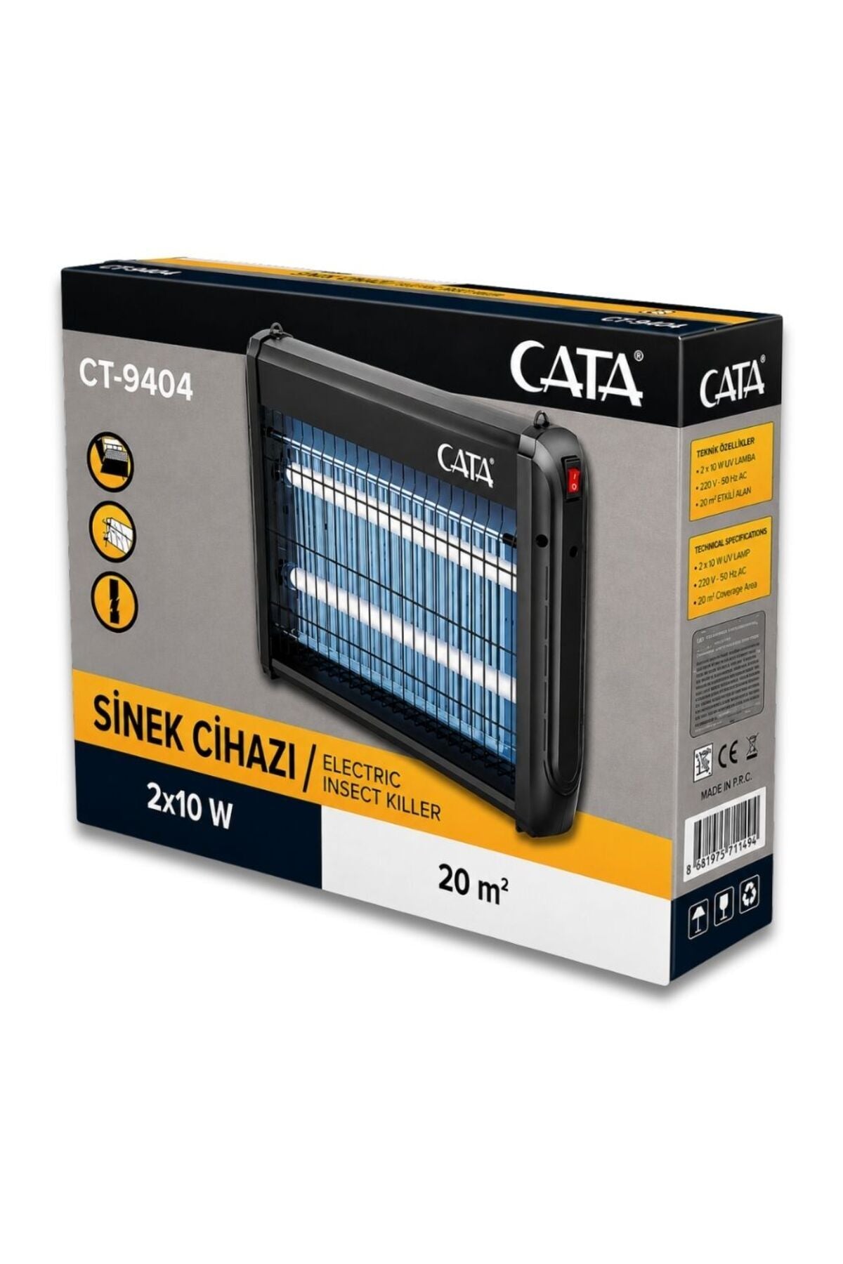 Ct-9404 2*10 Elektrikli Sinek Öldürücü Sessiz Haşere Kovucu Cihaz