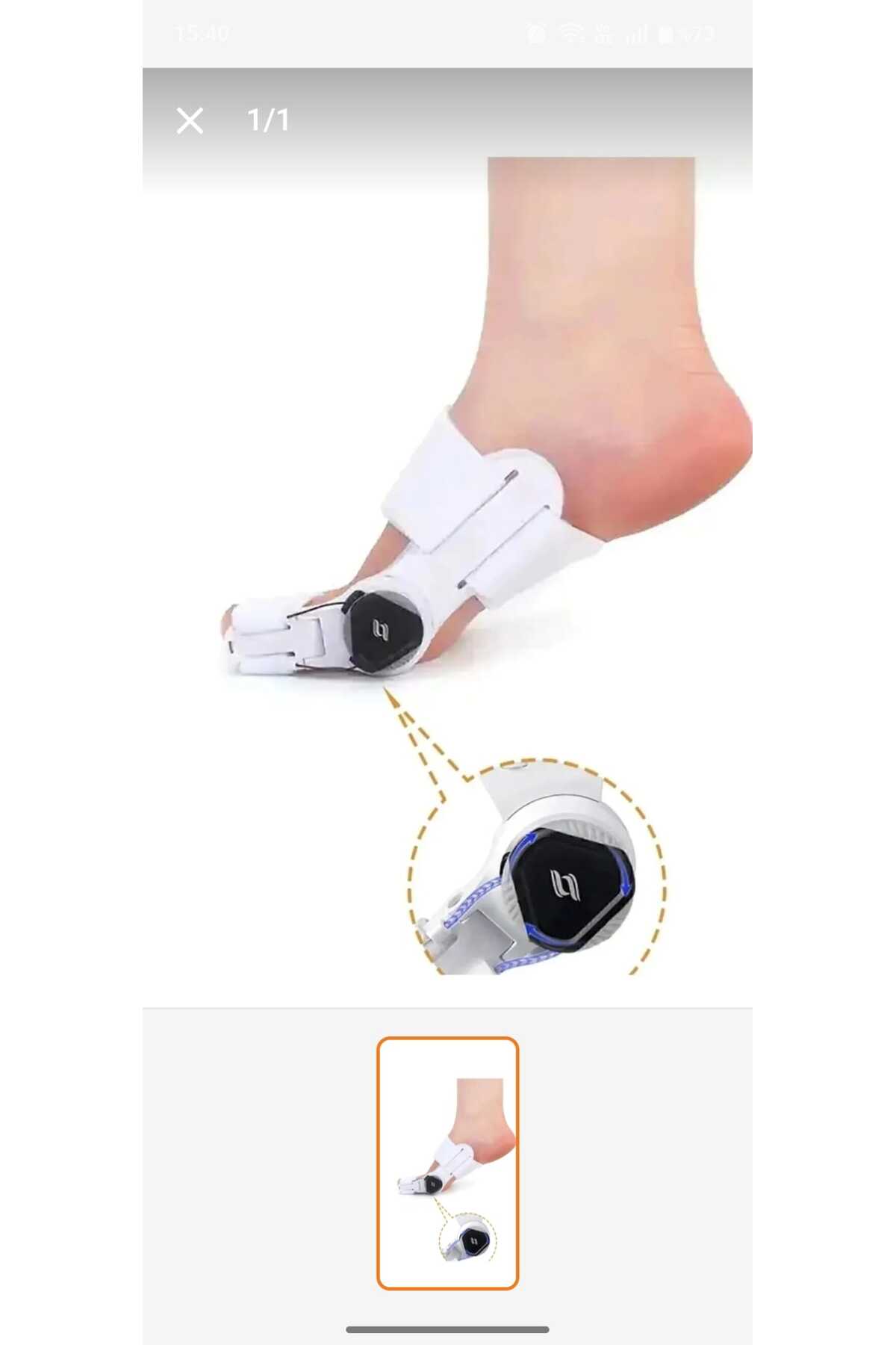 Açı Ayarlı Halluks Valgus Ateli - Ayak Baş Parmak Kemik Düzeltici Bünyon