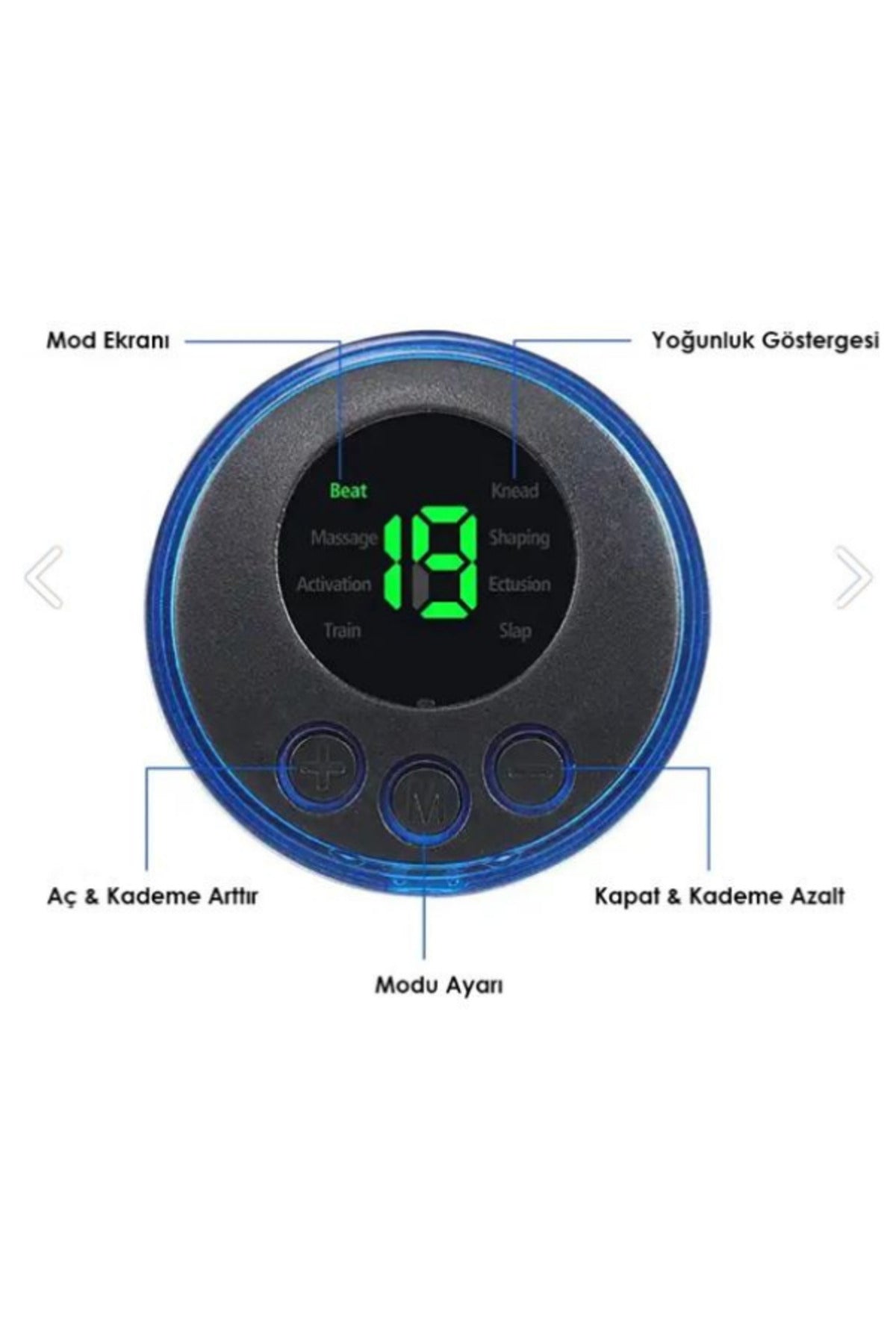 Tens Cihazı Ems Elektrikli Tüm Vücut Şarjlı Taşınabilir 8 Mod 19 Proğramlı