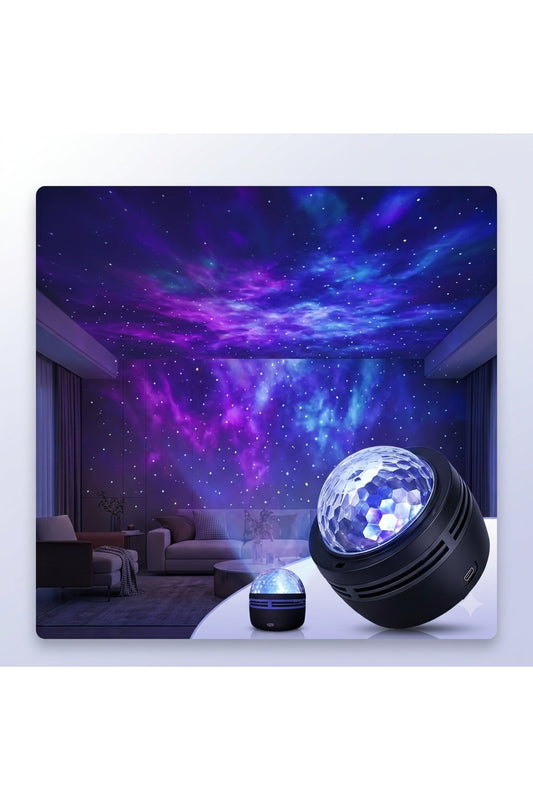 Galaxy Projektör Sensör Lamba LED Gece Lambası Hareket Sensörlü Renkli Yıldız Işık