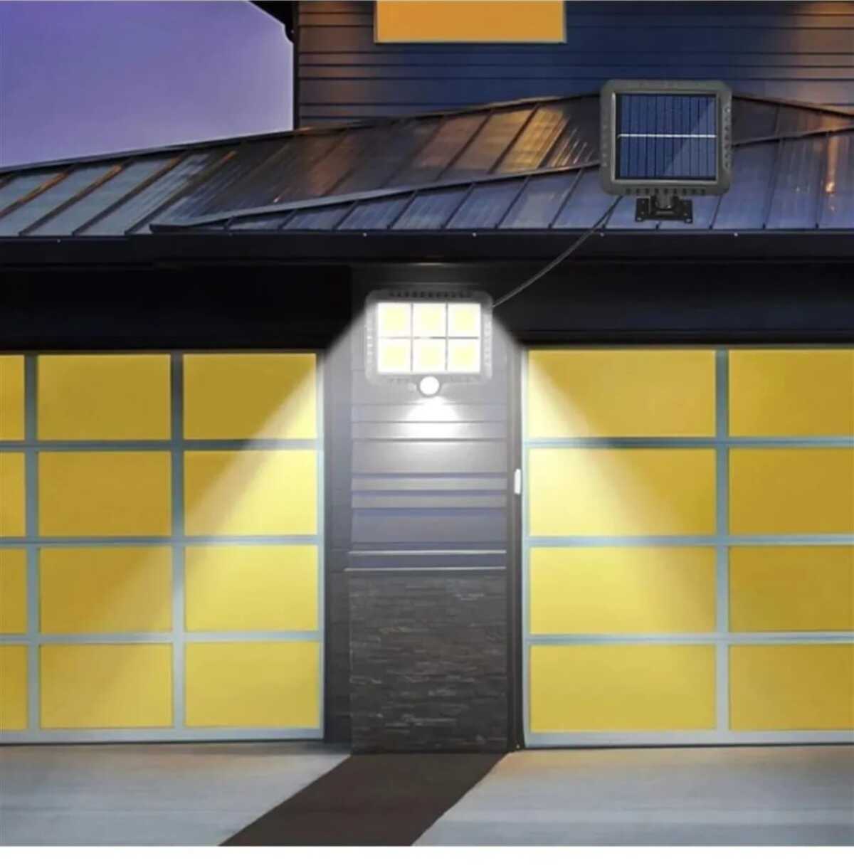 Kumandalı 3 Modlu Hareket Sensörlü Güneş Enerjili Solar 120 Cob Led Bahçe
